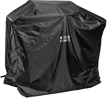 Mayer Barbecue, Grillabdeckung, Schutzhülle Grill Abdeckhaube, Wetterfest, 600D Oxford Polyester, 160 x 80 x 105 cm, Schwarz