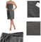 ARLI Saunakilt Damen Saunatuch Saunahandtuch Baumwolle Anthrazit Gummizug Tasche Klettverschluss praktisch individuell anpassbare Größe Sauna Sarong Kilt Wellness Hamam