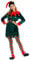 EraSpooky Damen Weihnachten Elfe Kostüm Faschingskostüme mit Hut Strumpf Überschuh Gürtel Cosplay Party Karneval Fastnacht Kleid für Erwachsene