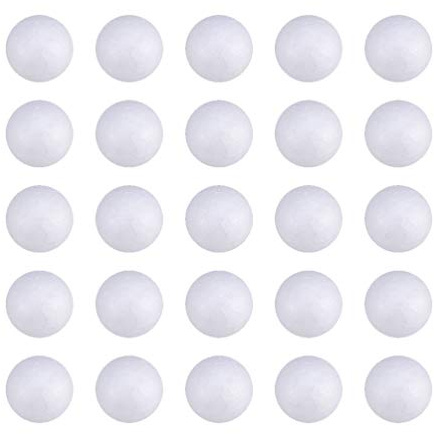 Healifty 240 piezas bolas de espuma de bolas de espuma artesanales para manualidades y modelado decoraciones para árboles de navidad favores de fiesta regalos 2.5 cm