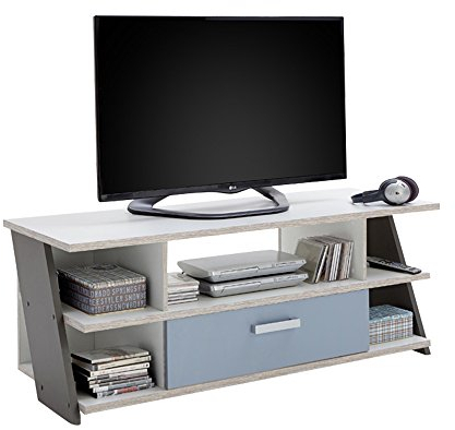 FMD furniture Lowboard, Spanplatte, Sandeiche/farbig, ca. 135 x 51,5 x 50 cm