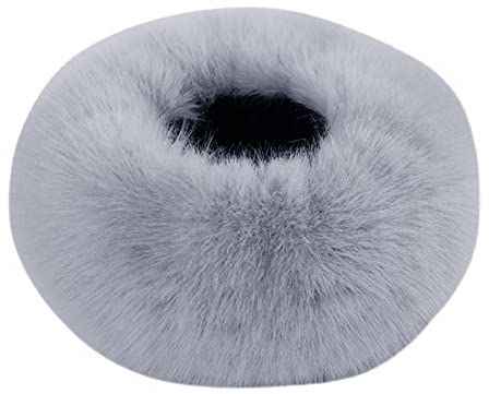 iSpchen Frauen Winter Kunstpelz Mütze Winter Warme Mütze Kunstfell Pelzmütze Wintermütze Fellmütze Damenmütze Winter Plüschmütze Damen Kunst Pelz Mütze,Grau