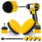 6 Pack Drill Brush Attachment Set - Power Scrubber Cleaning Brushes with Extended Long Attachment for Floor, Grout, Carpet, Tile, Tub, Car Wheels,Toilet, Bathroom Kitchen Surface Clean (Yellow, 6 Pcs)