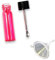 M&M Smartek Glasflasche mit Teleskoplöffel inkl. Mini Trichter für Schnupftabak | Schnupfset | Glas Dosierer | Portionierer | Spender | Dispenser | Bullet in Magenta/Pink
