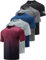 Liberty Imports Herren Athletic Crew Neck Short Sleeve T-Shirt, Hellgrau/Farbverlauf Rot/Blau/Anthrazit/Schwarz, S