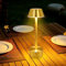 OCEST Rechargeable Cordless Table Lamp, Small Battery Operated Gold Lamp, Touch Dimmable Night Light, Outdoor Warm Ambient Lighting for Patio Garden Indoor Dining Table Restaurant Bar Bedroom Bathroom