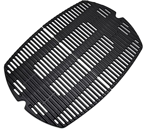 Criditpid 7646 7584 Grillroste für Weber Q3200 Q300 Q320 Q3000 Serie Grillteile, Gusseisen Grillroste Gitter Ersatzteile für Weber 586002 57060001 404341 Grill Als Grill A Zubehör, 2 Stück
