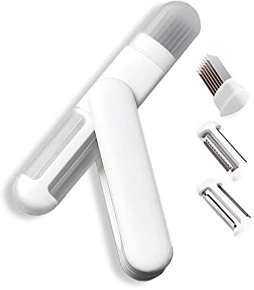 Yezirzax 3 in 1 Sparschäler Kartoffelschäler, Multifunktionsschäler Rotatable Switchable Obstschneider Julienneschneider Schäler für Apfel Obst Veggie Karotten