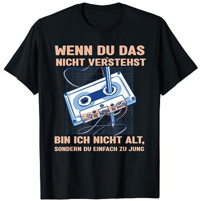 Lustiger Spruch Bandsalat 80er 90er Jahre Retro Kassette T-Shirt