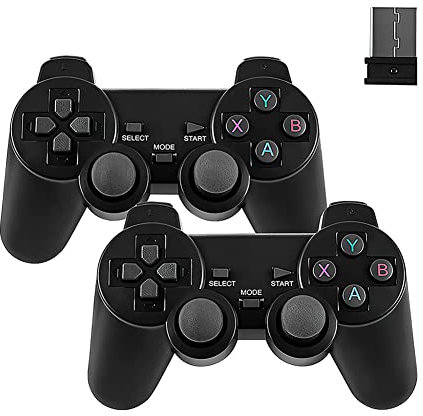 KOBONA Controller di Gioco Wireless 2.4G con Ricevitore Joystick di Gioco Wireless Gamepad Mini Controller per Console di Gioco a Batteria per PS1