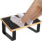 Foot Rest for Under Desk at Work, New Upgrade Wooden with Metal Ergonomic Foot Stools with Non-Slip Rubber Stepping Surface, Office Footstools Under Desk Pressure Relief, Matte Black Thicken Footrest