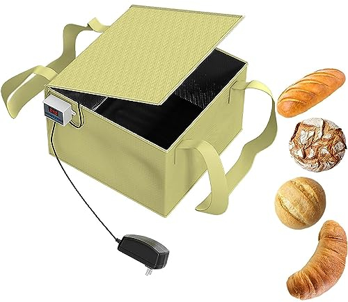 Proofer de masa con calentador, herramienta perfecta para hacer pan para masa madre, yogur, natto y jabón, caja de prueba plegable a baja temperatura, kit de herramientas de pan de masa madre ideal