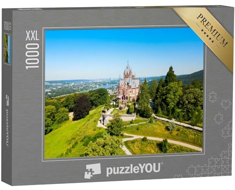 Puzzle 1000 Teile XXL „Schloss Drachenburg in Königswinter am Rhein nahe der Stadt Bonn in Deutschland“ – aus der Puzzle-Kollektion Schlösser