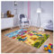 Teppich für Kinderzimmer Bunt Kinderteppich 140 cm x 190 cm Spielteppich mit Dinosaurier Urwelt Motiv, Babyteppich für Mädchen und Jungen