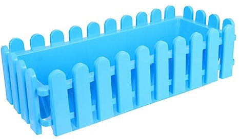 Milisten Grünpflanzentopf Kurzer Zaunrand Rechteckiger Blumentopf Aus Kunststoff Für Die Dekoration Von Gartenrestaurants Und Hotels