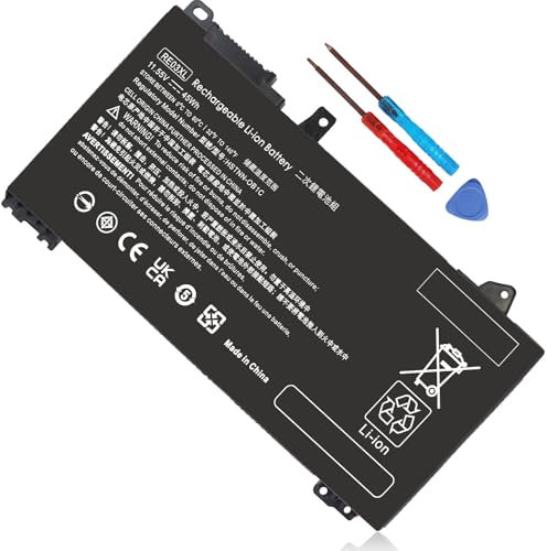Emanjor Batterie d'ordinateur portable RE03XL pour HP ProBook 445 440 430 G7 450 455 455R 455R G6 ZHAN 66 Pro 13 G2 14 G2 14 G3 15 G2 Series L32656-002 L32656-002 05 L3 2407-2C1 L32407-541 L32407-AC1