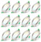ALUSSO LED Einbaustrahler 230V Dimmbar 68mm 7W Ultra Flach IP44 LED Spots Warmweiß Neutralweiß Kaltweiß Einbauleuchten für Badezimmer Küche Wohnzimmer, Nickel Gebürstetes, 12er Set