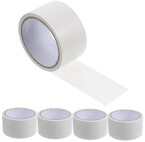 GLEAVI 5 Rolls Self-adhesive Windproof Window Seal Tape 5cm x 10m, Waterproof Weather Stripping Door and Bathroom Gap Insulation for Winter Draft Prevention