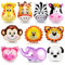 Folienballon Tiere,10 Stück Tierkopf Ballons,Folienballon Waldtiere，Dschungel Tierballons,Animal Head Luftballons Tiere Kindergeburtstag,Perfekt für Kinder Geburtstag Party Dekoration