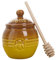 Rurunklee Porcelain Honey Pot, Ceramic Honey Jar with Wood Dipper