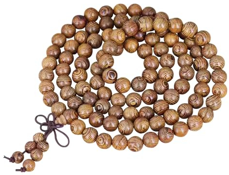 108 Gebetskette Mala kette,Buddhistisches Armband Tibetisches 8mm Perlen buddhistische Gebetskettmala kette Buddha Meditation armbänder Perlenarmband Halskette für Damen Herren Yoga