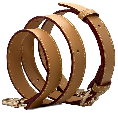 Bagvolution ✧ Vachetta Strap verstellbar ✧ Leder Crossbody Gurt - verstellbarer Leder Gurt Riemen 80cm auf 120cm ✧ für Metis, Speedy und Delightful Taschen