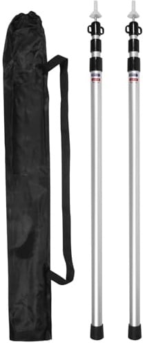 JCMCAMP Tarp Poles, Telescoping Tent Poles, Extends Up to 7'6 (2 PCS)