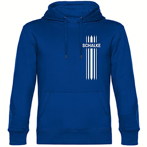 multifanshop Kapuzen Sweatshirt - Schalke - Streifen
