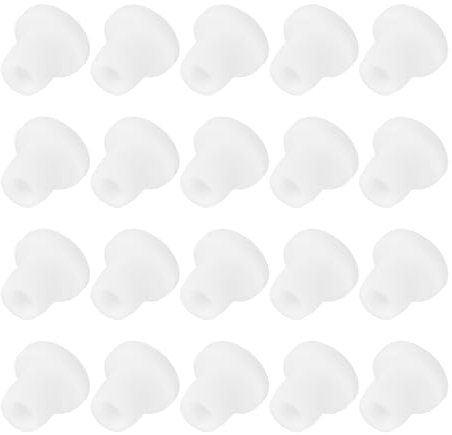 QUARKZMAN 20 PCS Tapón de Silicona de Repuesto para Saleros, 2/7 pulgadas Tapón de Silicona Reutilizable para Saleros, Tapón Hueco para Macetas, Botellas y Dispensadores de Aceite, Blanco