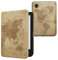 kwmobile Klapphülle kompatibel mit Kobo Clara BW/Clara Colour/Tolino Shine (5) / Shine Color Hülle - eReader Case - Travel Vintage Braun Hellbraun