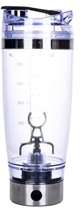 HNCY 600 ml shaker protein electrique, shaker electrique, shaker proteine, shaker électrique rechargeable, shaker electrique usb, shaker sans bpa, shaker usb, machine a shaker - argenté