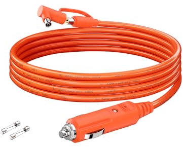 Lonnky 12V-24V Car Charger DC7909/DC8020 Cigarette Lighter Charging Cable, Compatible with BLUETTI EB3A/EB70/EB70S, Jackery Explorer 1000 V2/500/300/240 Portable Power Station, 2 Meter (6.6FT)