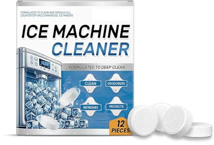 Ice Machine Cleaner Maker Descaler, 12PCS ice machine cleaner, Remove odor and extend service life, Efficient descaling Cleaning & Descaling Solution Tabs