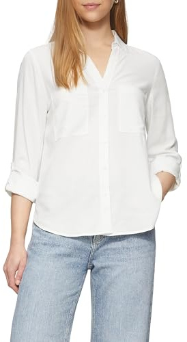 QS Viskosebluse mit Turn-up und aufgesetzten Taschen