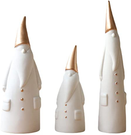 Alipis Keramik Weihnachtsmann Deko 3 Stück Weihnachtsfest Schmuck Wohnzimmer Büro Festliche Tischdekoration