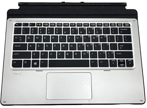 YIJIATech New Laptop Keyboard for HP Elite X2 1012 G1 Travel Keyboard HSTNN-D72K Input HP, HQ-TRE, 71025 BOEBLINGEN Silver Laptop Keyboard (US Layout)