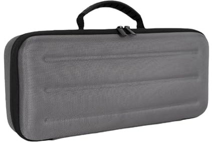 carotoe 75% de teclados, funda de viaje de materiales resistentes para teclados mecánicos de 84 teclas, soporte para reposamuñecas y cierres fuertes