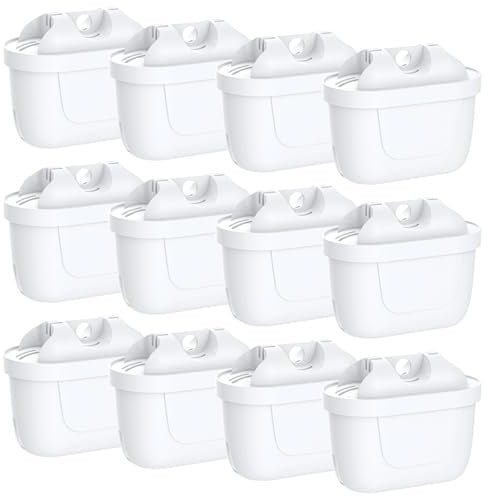 Lot de 12 cartouches filtrantes compatibles avec Brita Maxtra+, Brita Style, Merella Cool, Mavea Elemaris XL, Flow Water Tank