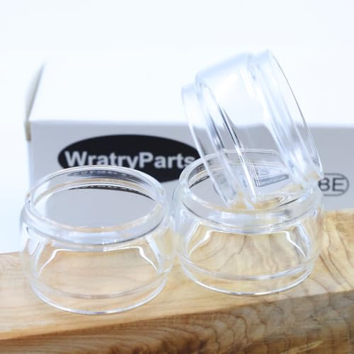 WratryParts Clear Fat Replacement Glass Tube for Eleaf Melo 6 Tank RTA 5-ml (3Pcs Fat)