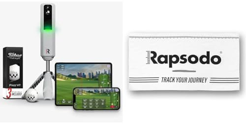 Rapsodo MLM2PRO Mobile Launch Monitor & Golf Simulator w/Titleist Balls Tour Golf Towel