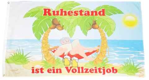 Fahne Flagge Rentner - Ruhestand ist ein Vollzeitjob - 90 x 150 cm