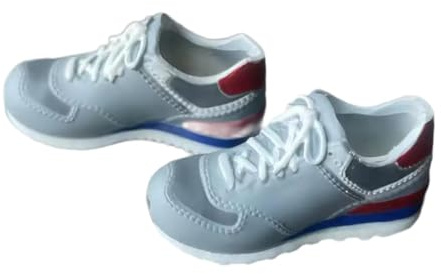 Sharplace 1/6 Puppen-, Retro-Mode, klassische Mini-Sportschuhe, Miniatur-Laufschuhe für 12-Zoll-Actionfiguren, Grau