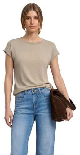 Damen T-Shirt mit Boatneck und Deko-Tape