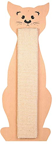 Trixie 43161 Kratzbrett, Katzenkontur, 21 × 58 cm, natur/beige