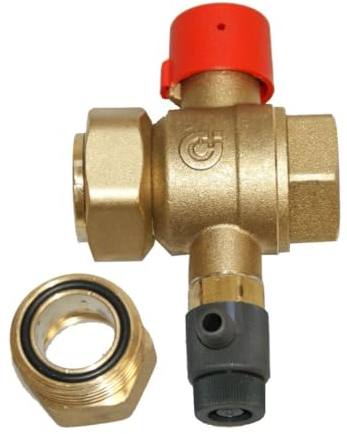 Caleffi Kappenventil 1 Zoll mit Entleerung für Ausdehnungsgefäß