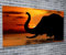 Von Canvas35 Elefant Stamm in der Sonne Panorama Wildlife Animal Print gerahmt 127 x 50,8 cm über 4 breit x 1,5 Fuß hoch bereit zu hängen, Leinwand, mehrfarbige,