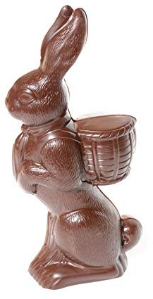 Krönner Zuckerfreier & Veganer Osterhase aus feinster Zartbitterschokolade gesüßt mit Erythrit und Stevia (25 cm / 110 g) – hochqualitativer Schoko Osterhase für Genuss ohne Reue
