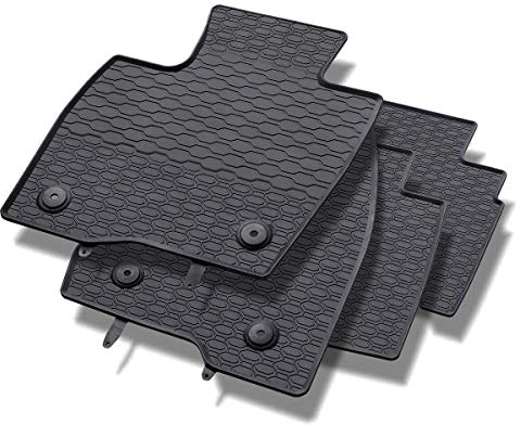 Mossa - Gummifußmatten Auto kompatibel mit Ford S-Max MPV (2015-2023) schwarz Gummimatten Gummi Fußmatten