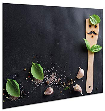 SemUp Gigante tabla de cortar encimera de cristal endurecido | Protector de pantalla | splash-back | 60 cm x 52 cm para cocinas de inducción eléctrica vitrocerámica halógena | resistente al calor