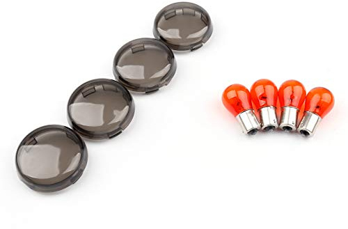 Areyourshop 4 x Blinker-Objektivdeckel + Leuchtmittel für XL 883 48 Sportster